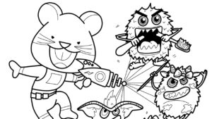 Commander Floss coloring page